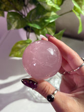Load image into Gallery viewer, (Bubblegum J) Rose Quartz sphere w/star
