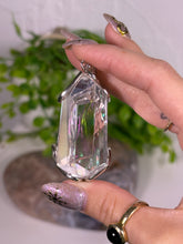 Load image into Gallery viewer, HQ clear Quartz pendant w rainbows B
