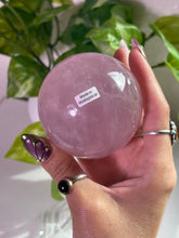 Load image into Gallery viewer, (D) Rose Quartz sphere w/star
