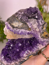 Load image into Gallery viewer, Amethyst with calcite from Brazil
