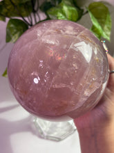 Load image into Gallery viewer, (H 4.15lbs Rose Petal Jelly) Rose Quartz sphere w/star
