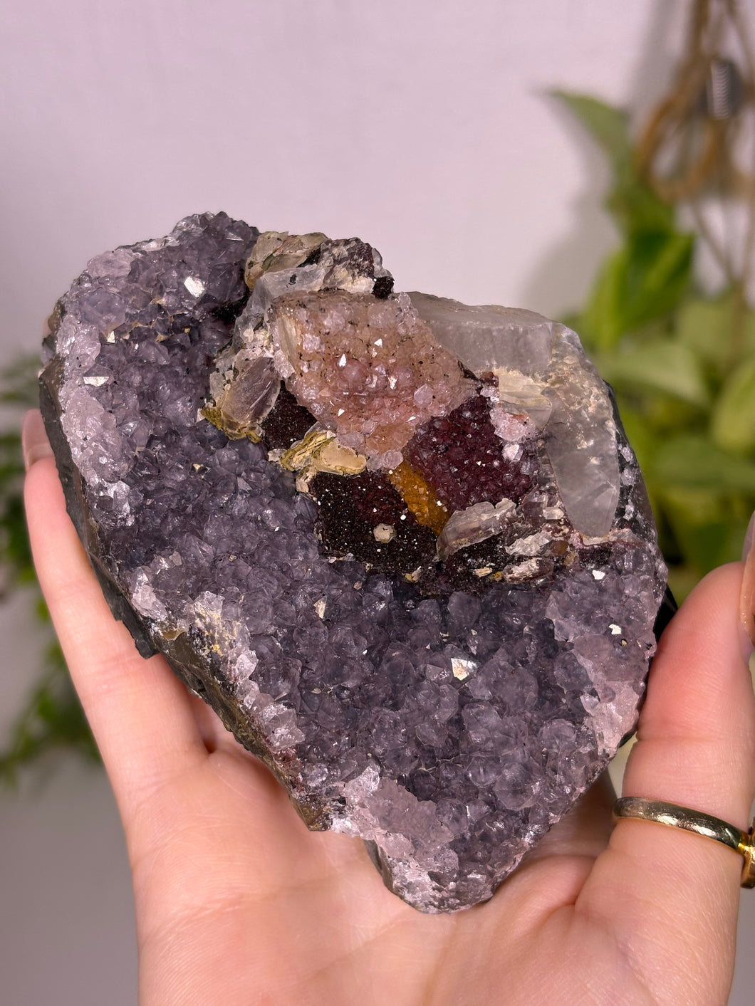 Amethyst with Calcite A