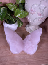 Load image into Gallery viewer, (A) 3D pink Mangano Calcite butterfly
