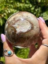 Load image into Gallery viewer, Sea Jasper sphere w/ druzy
