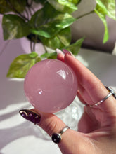Load image into Gallery viewer, (Bubblegum J) Rose Quartz sphere w/star
