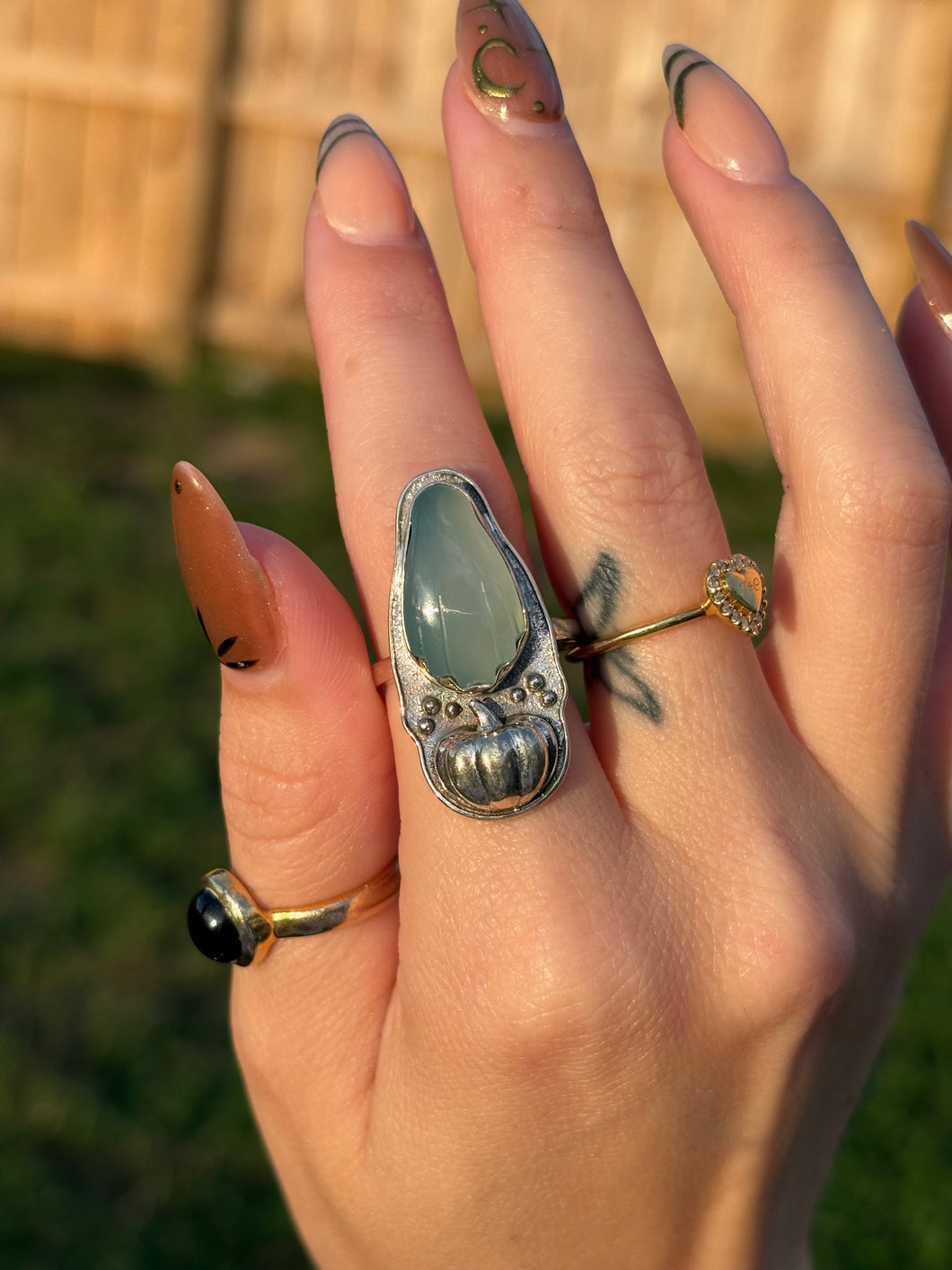 Blue chalcedony ghost x pumpkin