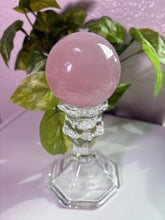 Load image into Gallery viewer, (A) Rose Quartz sphere w/star
