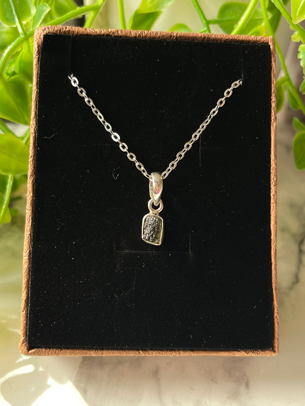 Intuitively chosen Moldavite 925s pendant