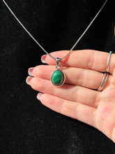 Load image into Gallery viewer, Malachite pendant C 925s
