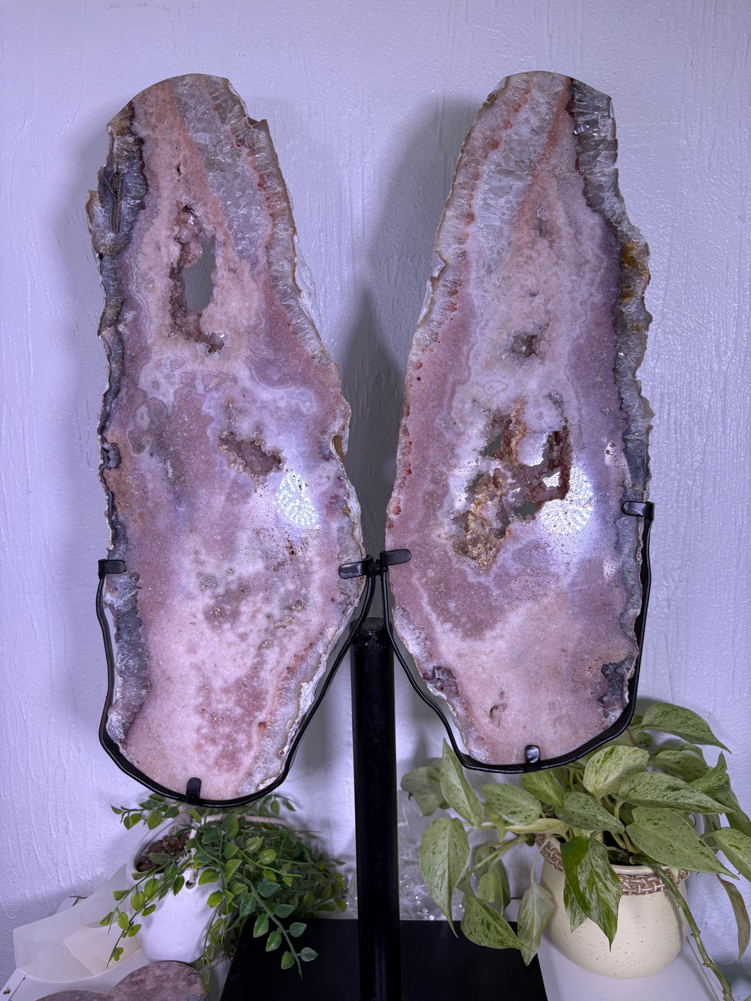 HUGE pink amethyst butterfly wings statement piece (comes with mystery box)