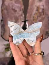 Load image into Gallery viewer, Blue aragonite butterfly E
