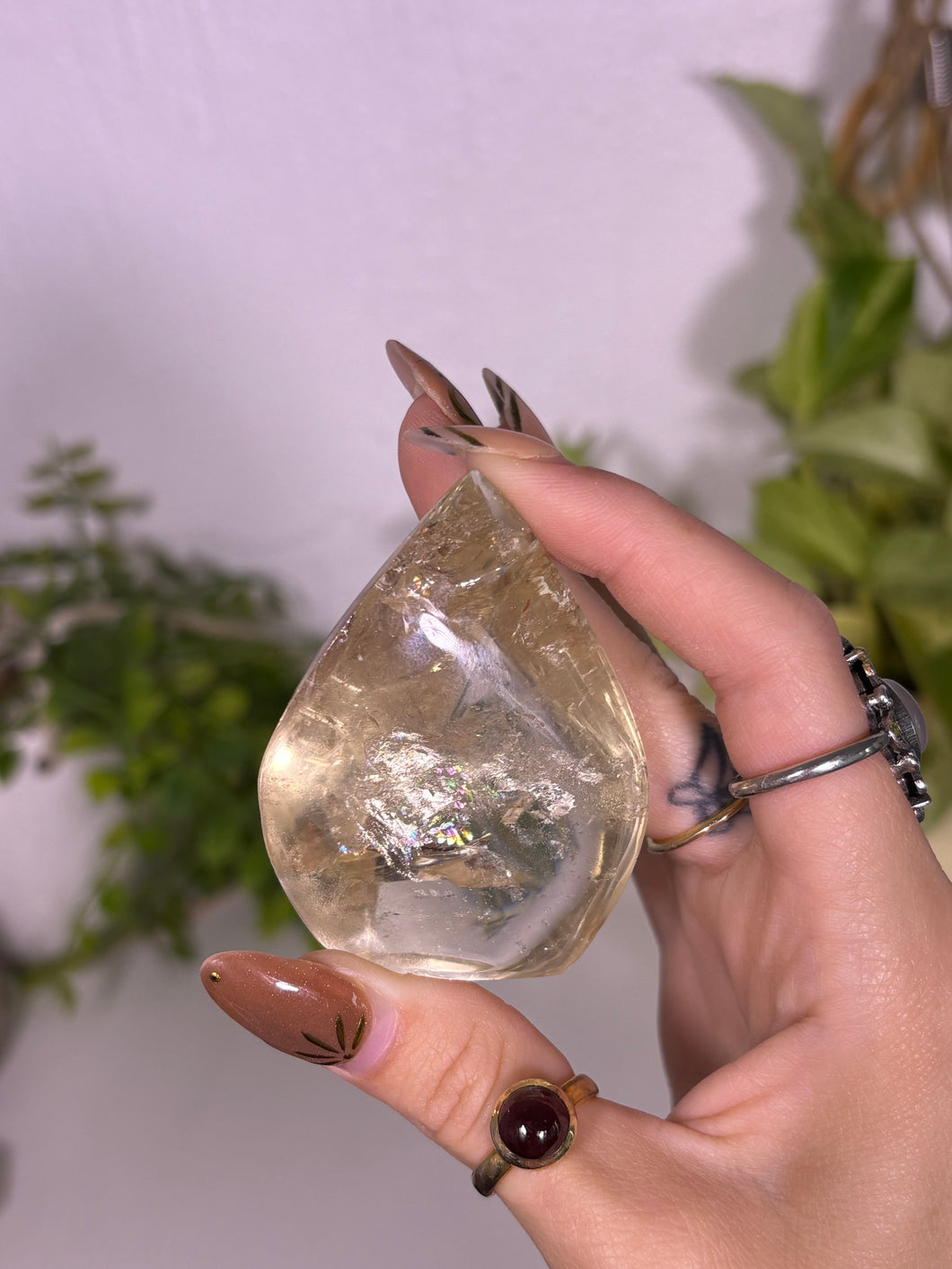 Natural Citrine flame from Brazil H