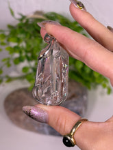 Load image into Gallery viewer, HQ clear Quartz pendant w rainbows B
