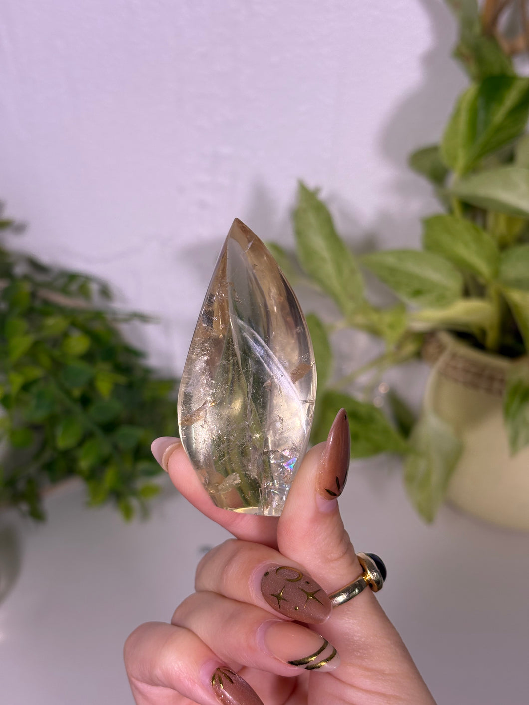 Natural Citrine flame from Brazil  J