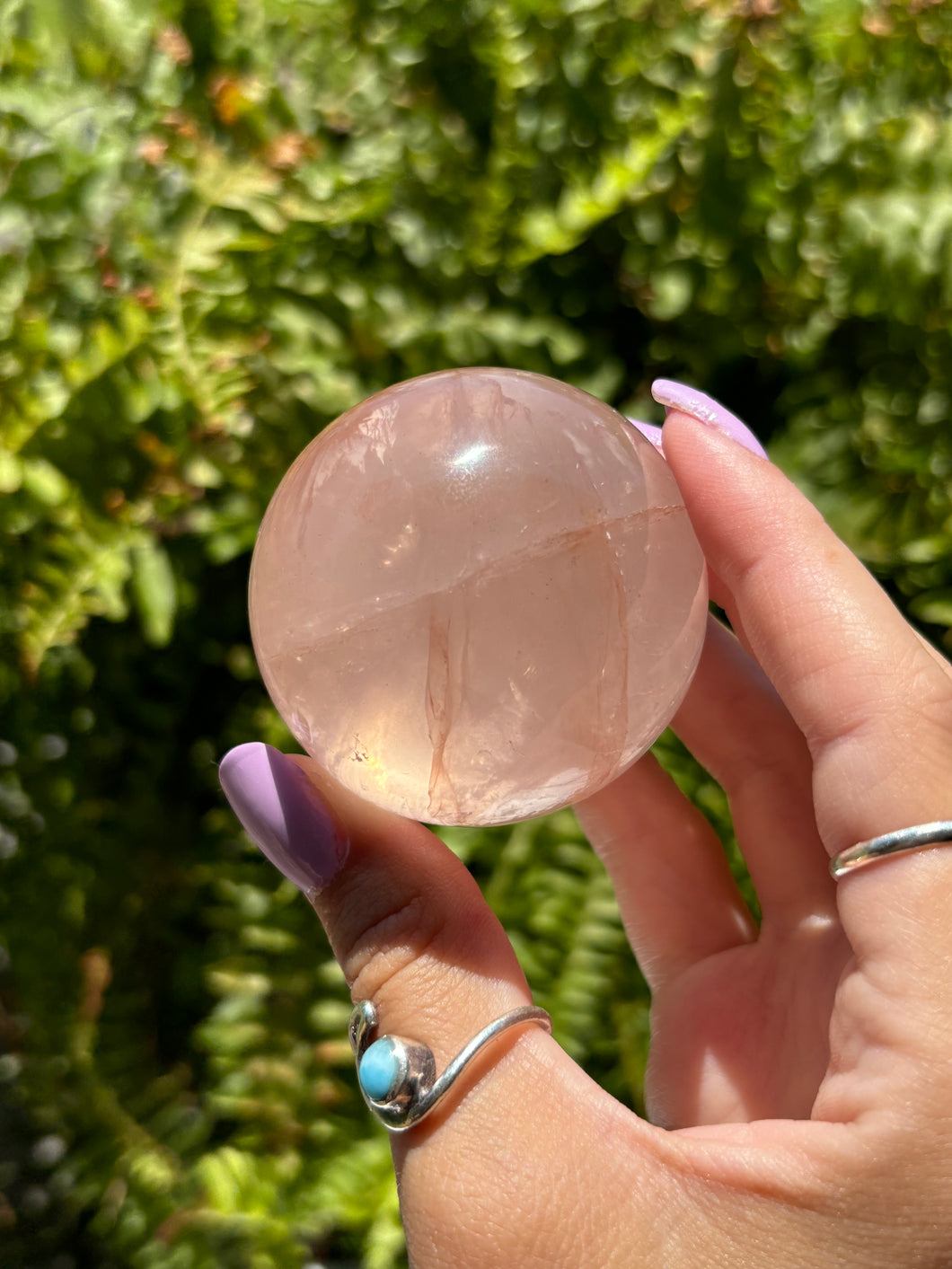 Fire Quartz sphere w/ star