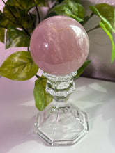 Load image into Gallery viewer, (B) Rose Quartz sphere w/star
