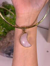 Load image into Gallery viewer, Rose Quartz moon necklace
