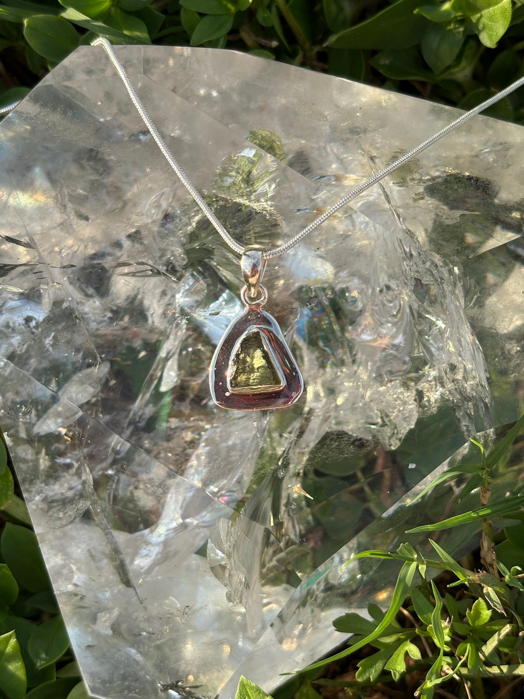 Moldavite pendant
