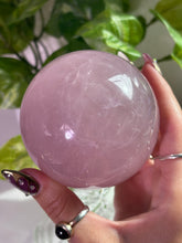 Load image into Gallery viewer, (Lavender jelly F) Rose Quartz sphere w/star
