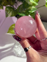 Load image into Gallery viewer, (Glowy jelly pink M) Rose Quartz sphere w/star
