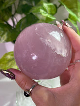 Load image into Gallery viewer, (Lavender jelly F) Rose Quartz sphere w/star
