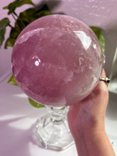 Load image into Gallery viewer, (H 4.15lbs Rose Petal Jelly) Rose Quartz sphere w/star
