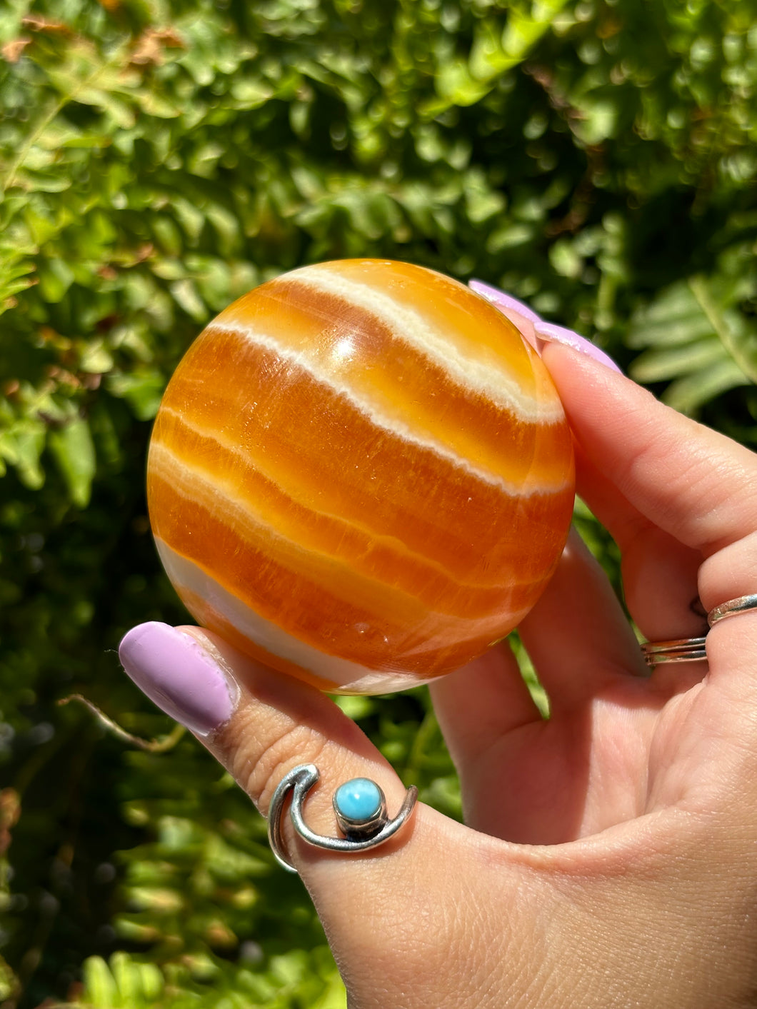 Orange Calcite sphere A