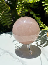 Load image into Gallery viewer, Star Rose Quartz sphere A
