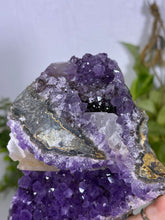 Load image into Gallery viewer, Amethyst with calcite from Brazil
