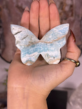 Load image into Gallery viewer, Blue aragonite butterfly E
