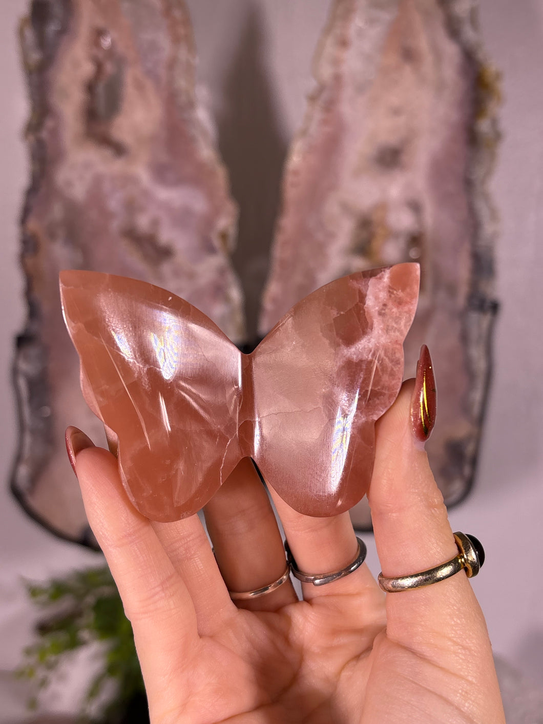 Rose Calcite butterfly (intuitively chosen)