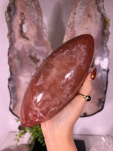 Load image into Gallery viewer, Rose Calcite shiva statement piece
