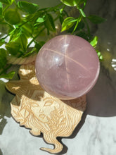 Load image into Gallery viewer, Star rose Quartz sphere
