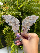 Load image into Gallery viewer, Pink Moss agate butterfly wings
