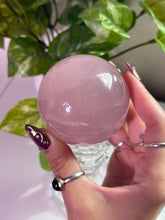 Load image into Gallery viewer, (A) Rose Quartz sphere w/star
