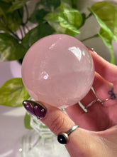 Load image into Gallery viewer, (C) Rose Quartz sphere w/star
