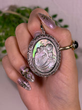 Load image into Gallery viewer, Mother of pearl carved Mermaid necklace 925s
