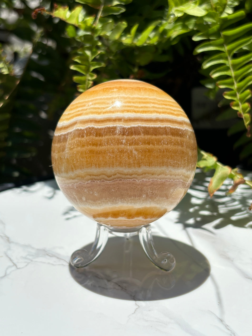 Orange Calcite sphere C