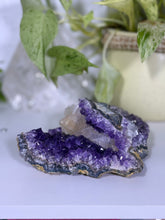 Load image into Gallery viewer, Amethyst with calcite from Brazil
