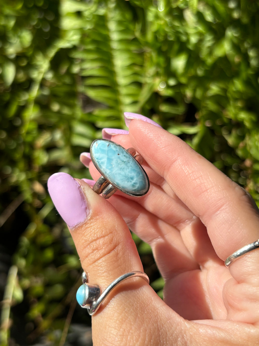 Larimar ring B 925s adjustable