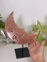 Load image into Gallery viewer, Pink Amethyst with calcite moon B
