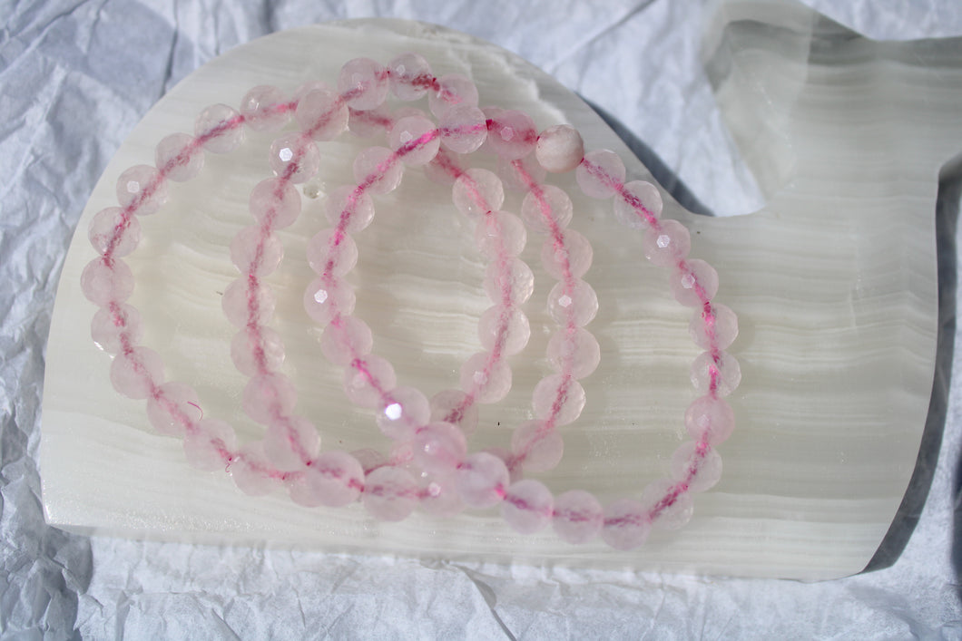 Faceted rose Quartz