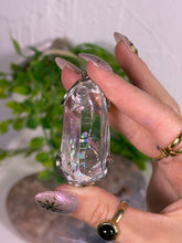 Load image into Gallery viewer, HQ clear Quartz pendant w rainbows A
