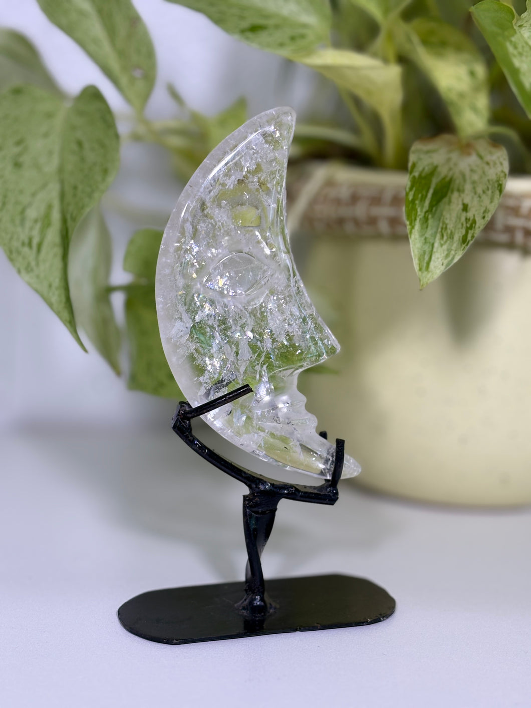 Clear Quartz moon from Brazil