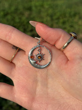 Load image into Gallery viewer, Amber moon and dangling star
