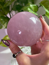 Load image into Gallery viewer, (Lavender jelly F) Rose Quartz sphere w/star
