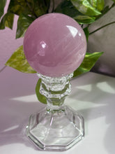 Load image into Gallery viewer, (Lavender jelly F) Rose Quartz sphere w/star
