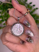 Load image into Gallery viewer, Mother of pearl carved Fairy necklace 925s

