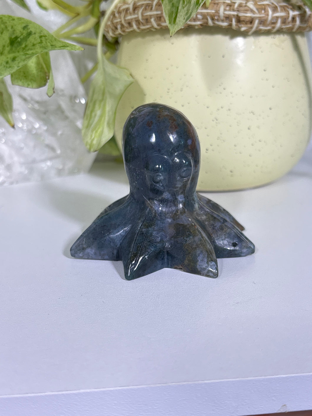 Moss Agate octopus J