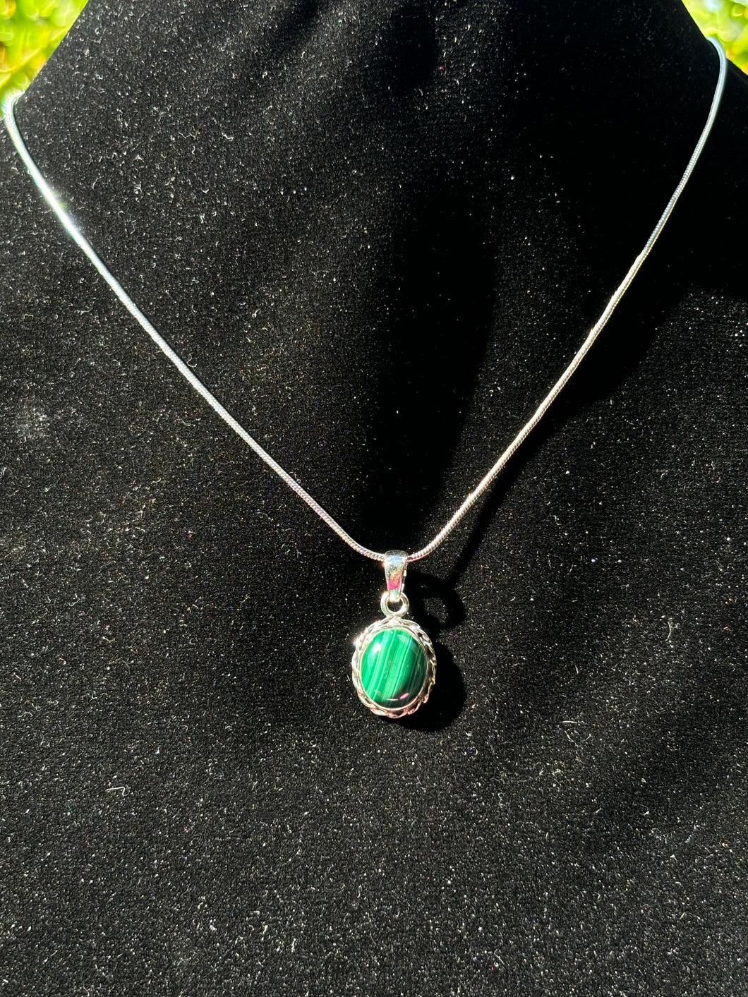 Malachite pendant 925s A